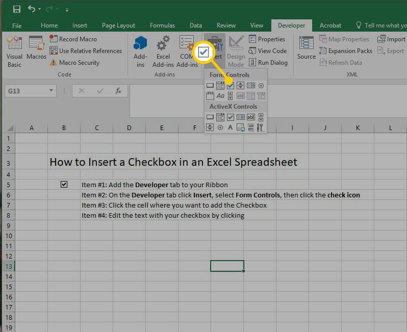 form creation in excel for mac